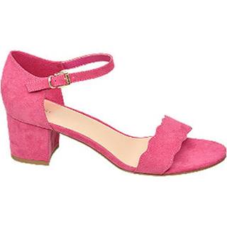 Ružové sandále na podpätku Graceland