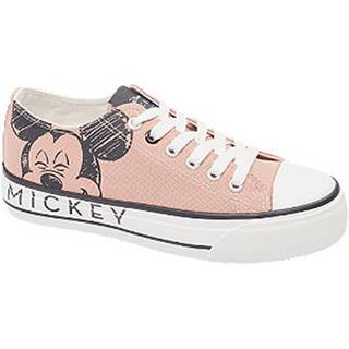Ružové plátenné tenisky Mickey Mouse