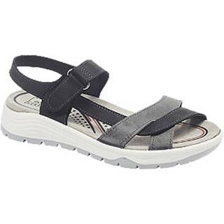 Čierno-sivé kožené komfortné sandále Easy Street