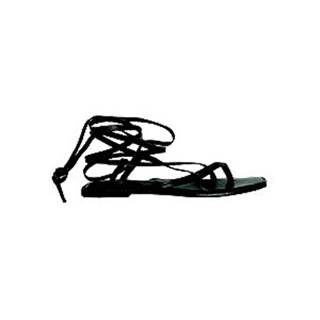 Čierne kožené sandále Vero Moda