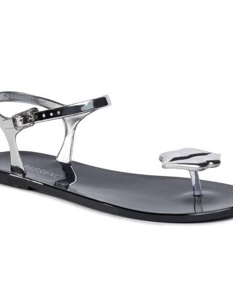 Strieborné sandále Bassano