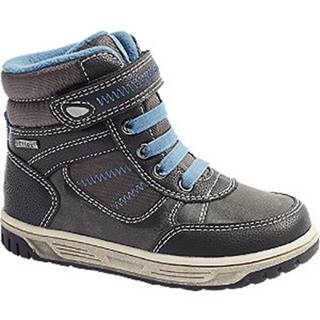 Sivo-modrá členková obuv na suchý zips s TEX membránou