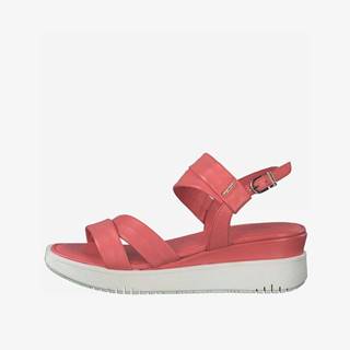 Červené kožené sandále Tamaris